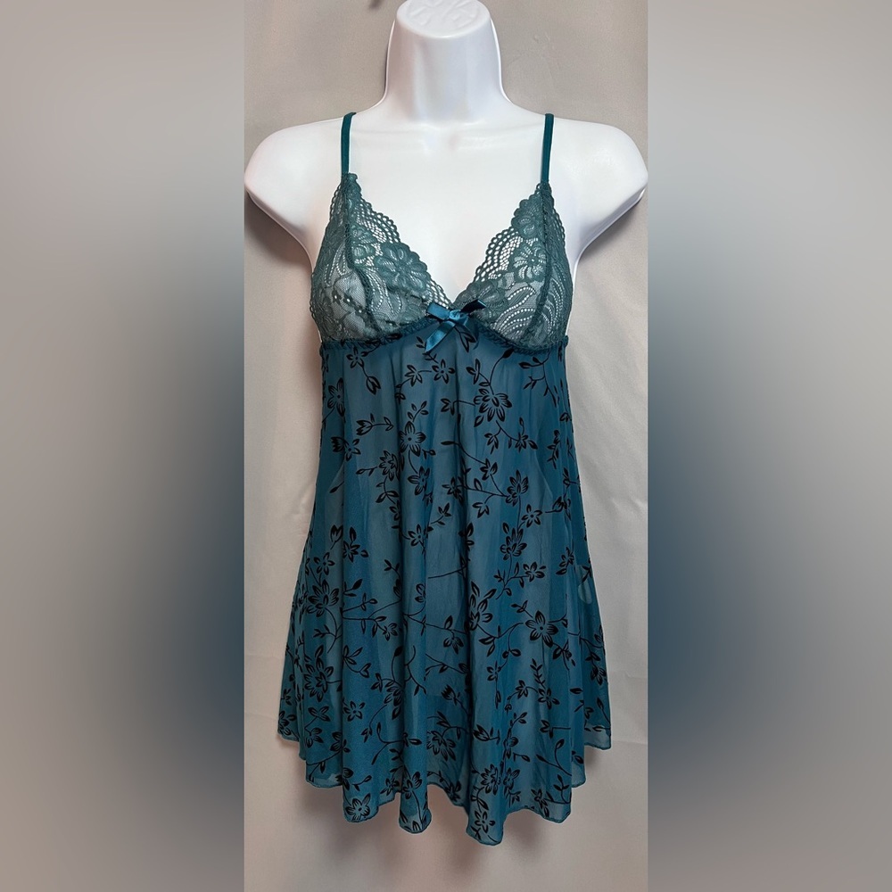 Women's Intimate Lingerie Sleepwear Lace Sheer Green Size Small